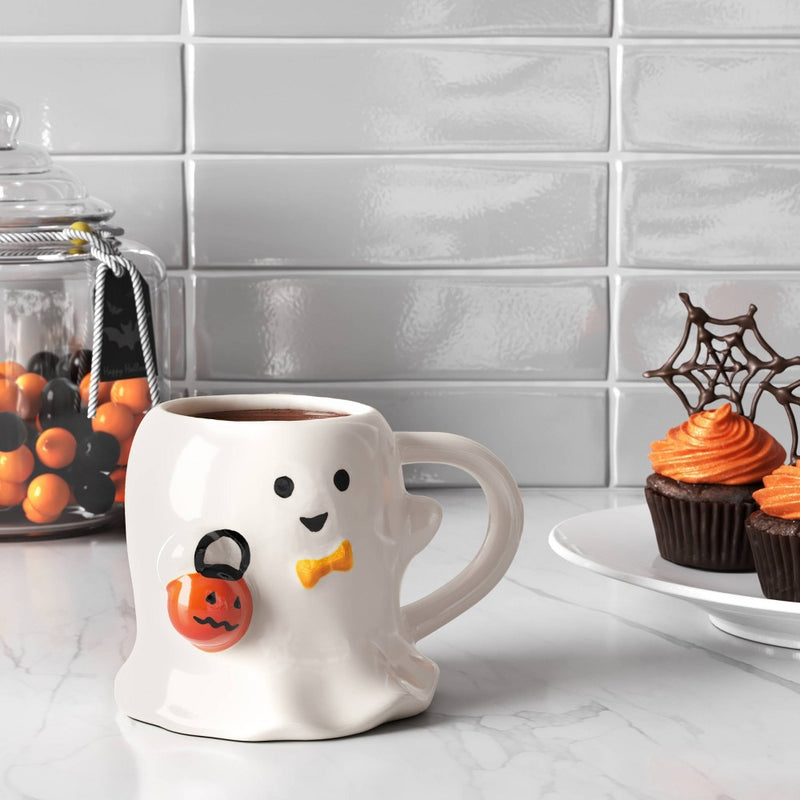 15.2 fl oz Halloween Stoneware Figural Ghost Mug - Hyde & EEK! Boutique