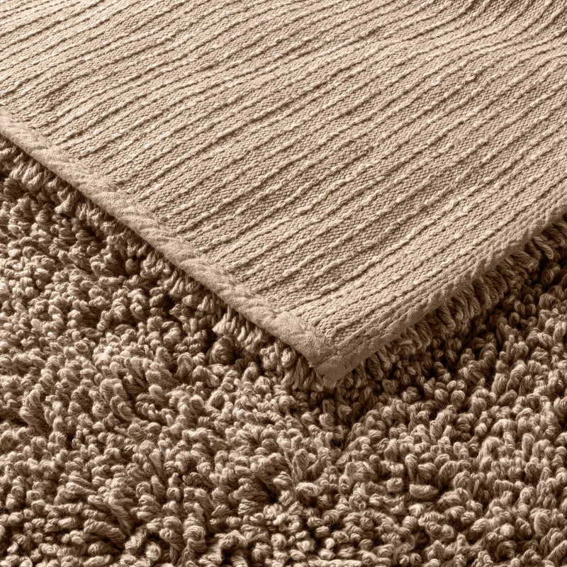 24"x40" Melange Looped Bath Rug Dark Sand - Casaluna: Cotton, Tufted, Machine Washable, OEKO-TEX Certified