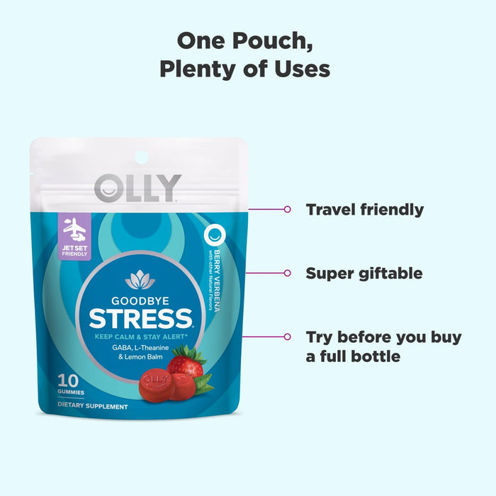 OLLY Goodbye Stress Gummies - Berry Verbena - 10ct
