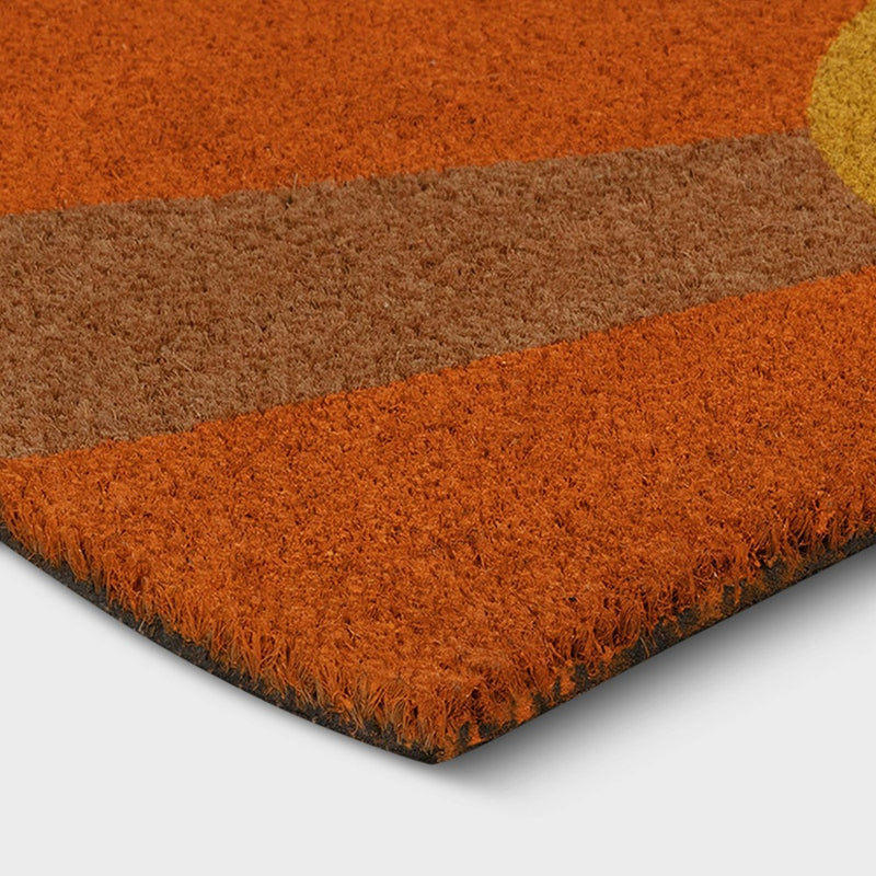 1'6"x2'6" Half Sun Doormat Orange - Sun Squad (LOCAL PICKUP ONLY)