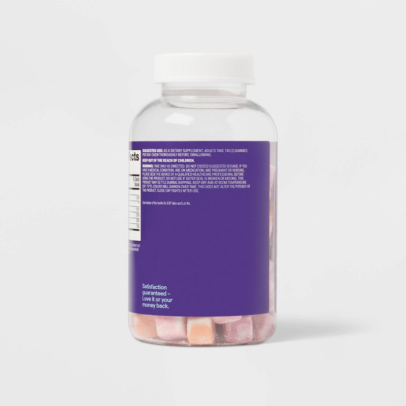 Calcium Gummies - Orange, Strawberry & Cherry - 100ct - up&up