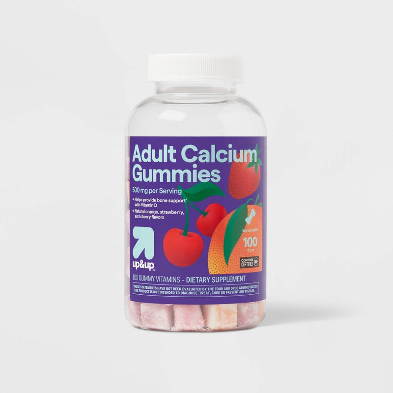 Calcium Gummies - Orange, Strawberry & Cherry - 100ct - up&up