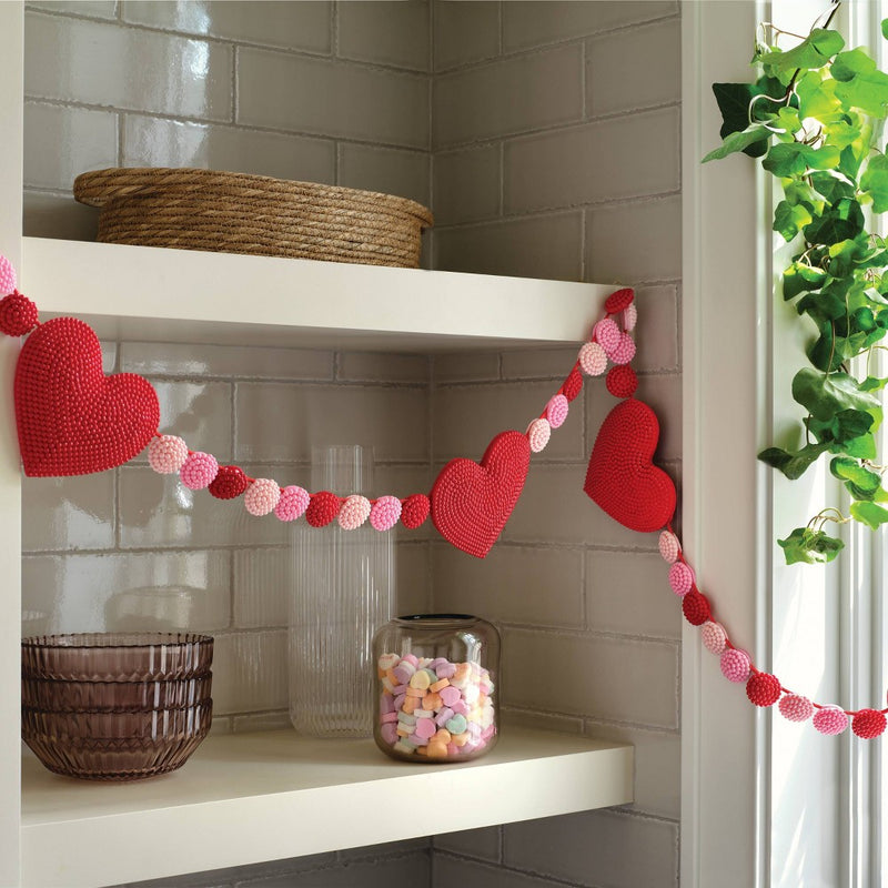 Beaded Heart Valentine's Garland - Threshold (LOCAL PICKUP ONLY)
