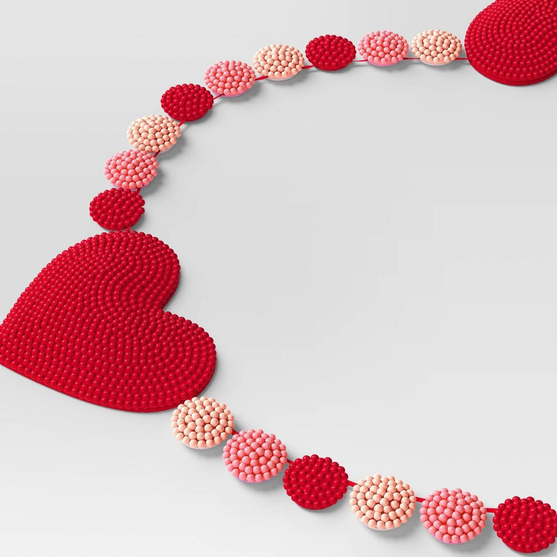 Beaded Heart Valentine's Garland - Threshold (LOCAL PICKUP ONLY)