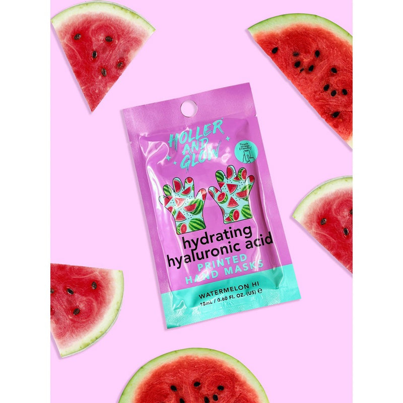 Holler and Glow Ultra Hydrating Slugging Hand Mask - Watermelon Hi - 0.60 fl oz