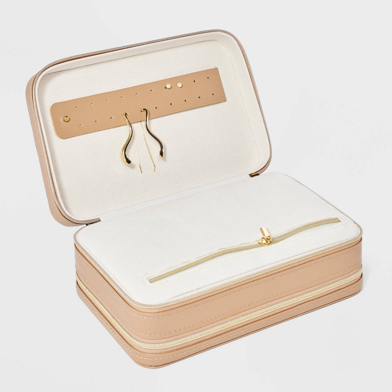 Three Layer Travel Jewelry Organizer - A New Day Tan