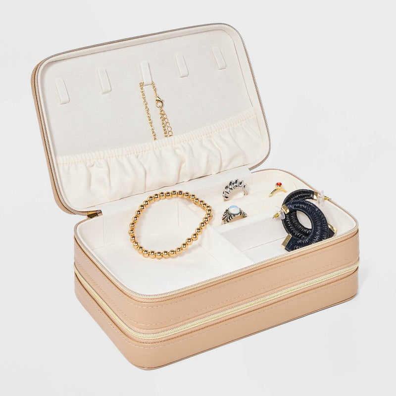 Three Layer Travel Jewelry Organizer - A New Day Tan
