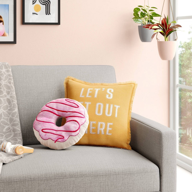 Donut Throw Pillow Pink - Room Essentials