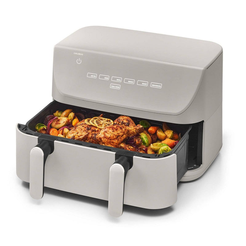CruxGG 10qt Dual Basket Tri-Zone Air Fryer Gray (LOCAL PICKUP ONLY)
