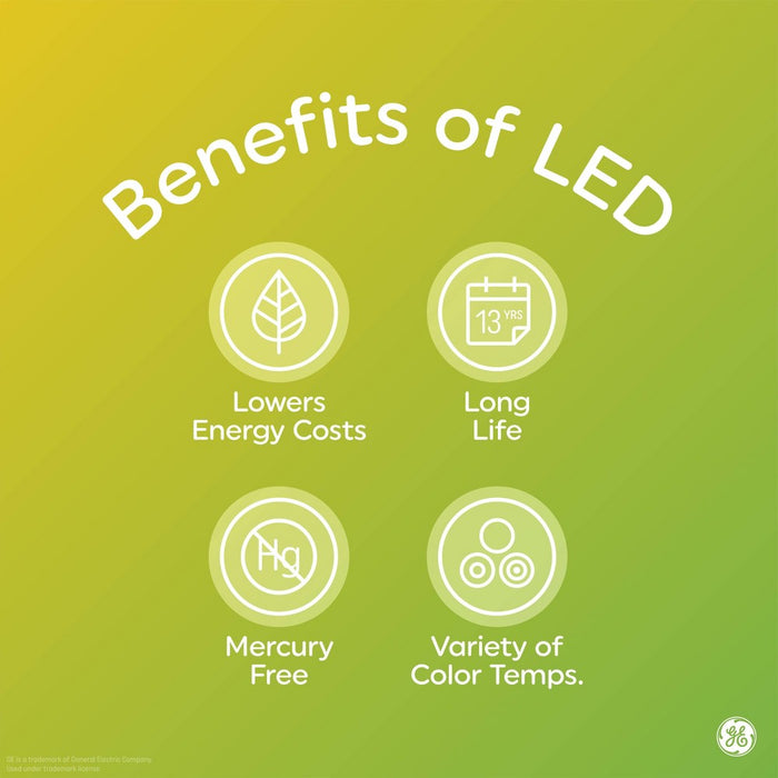 GE 4pk 60W Basic A19 LED Light Bulbs Soft White