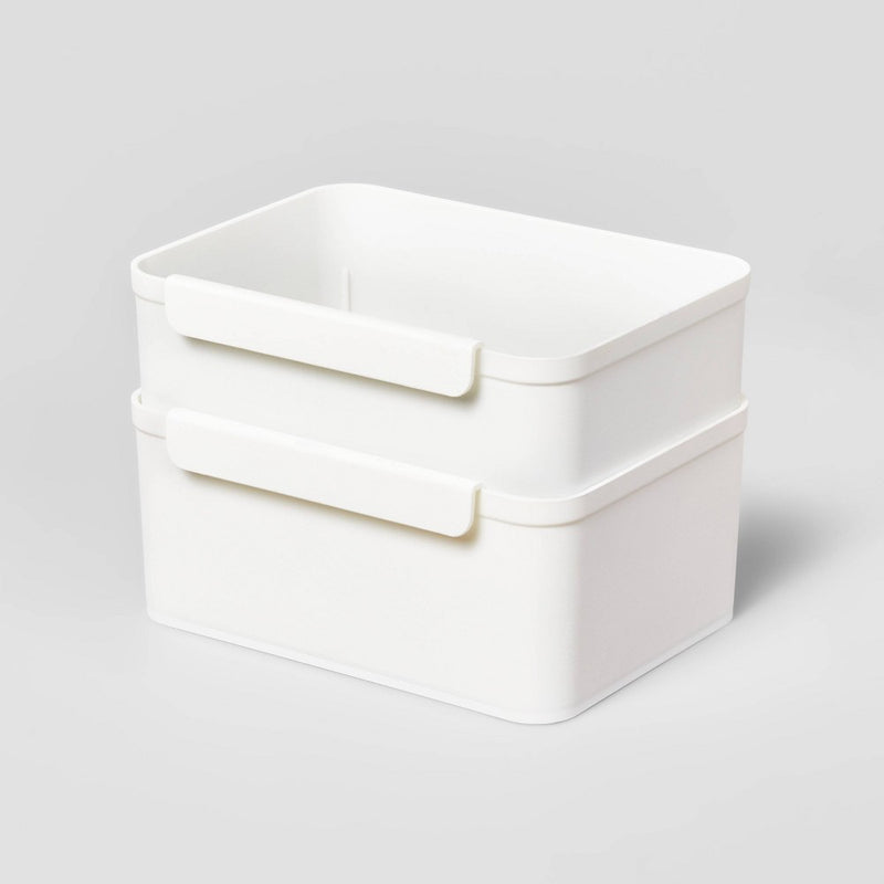 Set of 2 Medium Cart Divider Cups - Brightroom: BPA-Free Storage Trays, Universal Organizer, Utility Cart Accessories