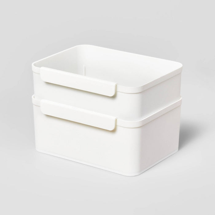 Set of 2 Medium Cart Divider Cups - Brightroom: BPA-Free Storage Trays, Universal Organizer, Utility Cart Accessories