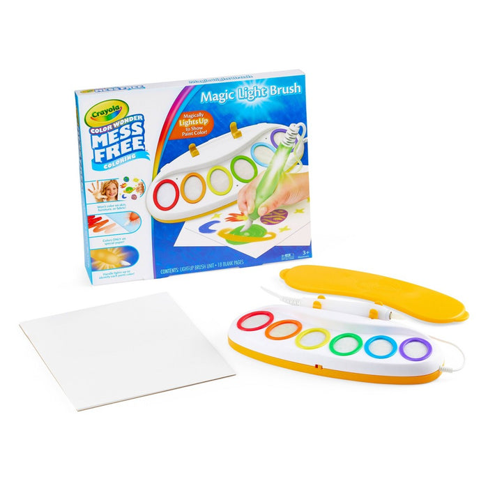 Crayola Color Wonder Magic Light Brush & Drawing Pad: Kids Painting Kit, Non-Toxic, Creative Art Set, Requires 3 AA Batteries