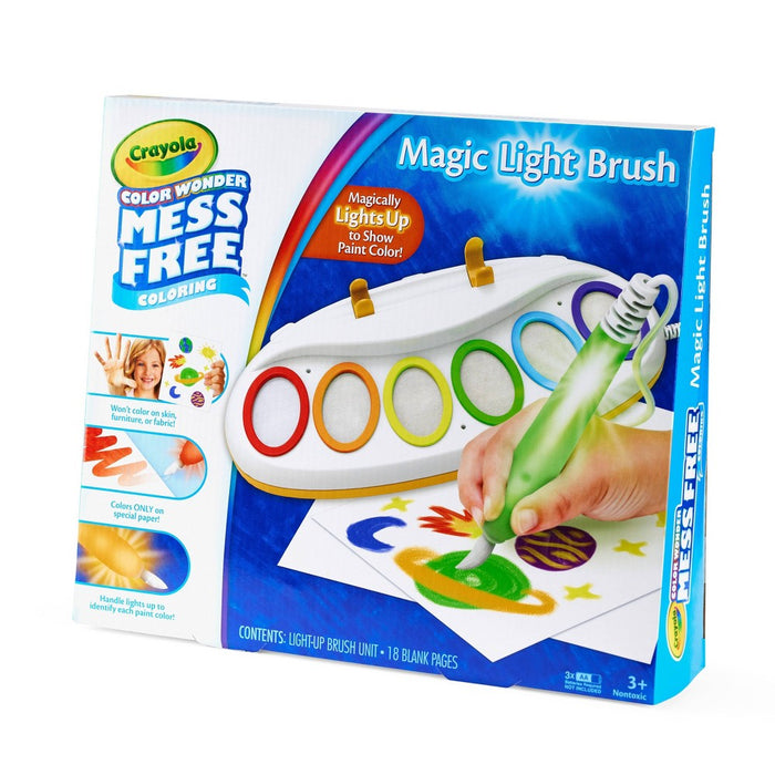 Crayola Color Wonder Magic Light Brush & Drawing Pad: Kids Painting Kit, Non-Toxic, Creative Art Set, Requires 3 AA Batteries