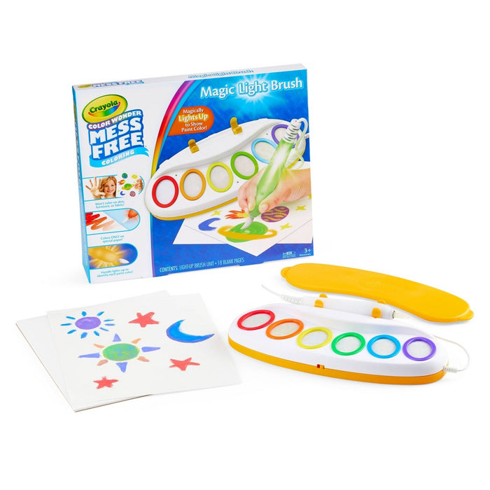Crayola Color Wonder Magic Light Brush & Drawing Pad: Kids Painting Kit, Non-Toxic, Creative Art Set, Requires 3 AA Batteries