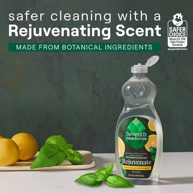 Seventh Generation Rejuvenating Yuzu Basil Liquid Dish Soap - 19 fl oz