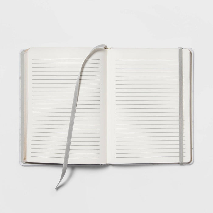 College Ruled Journal 7.75"x5.5" Marble - Threshold: Hard Cover, Lined Paper, 120 Pages, Black & White