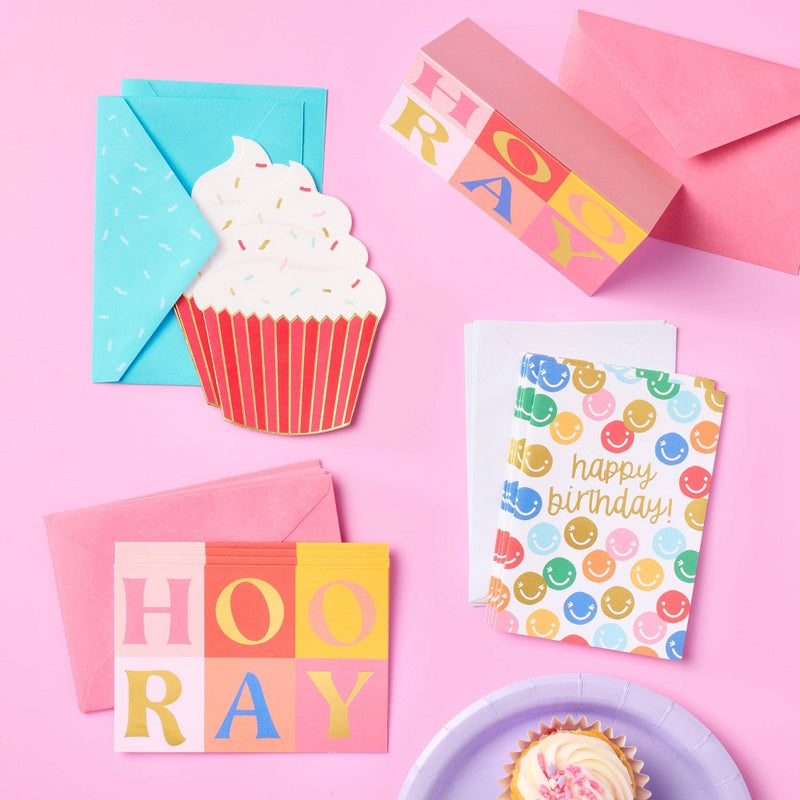 10ct Red Cupcake Cards - Spritz