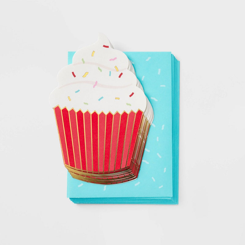 10ct Red Cupcake Cards - Spritz