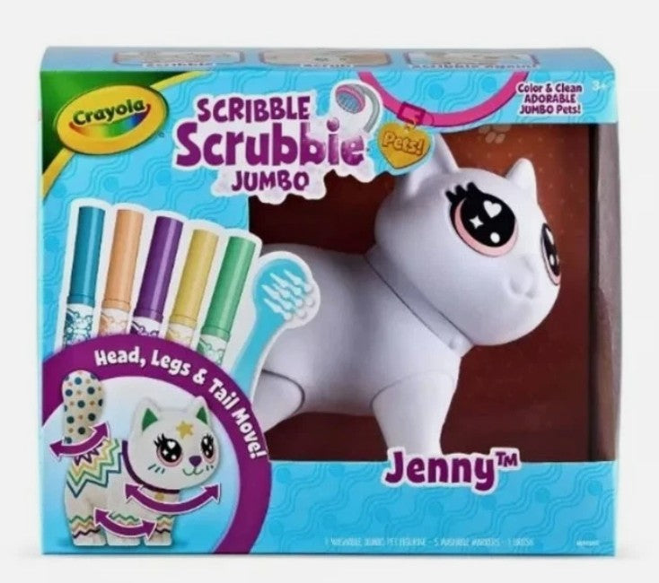 Crayola Scribble Scrubbie Jumbo Pet Cat- Jenny