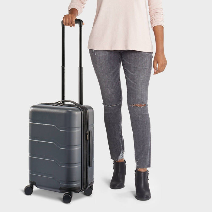Hardside Carry On Suitcase Gray - Open Story (LOCAL PICKUP ONLY)