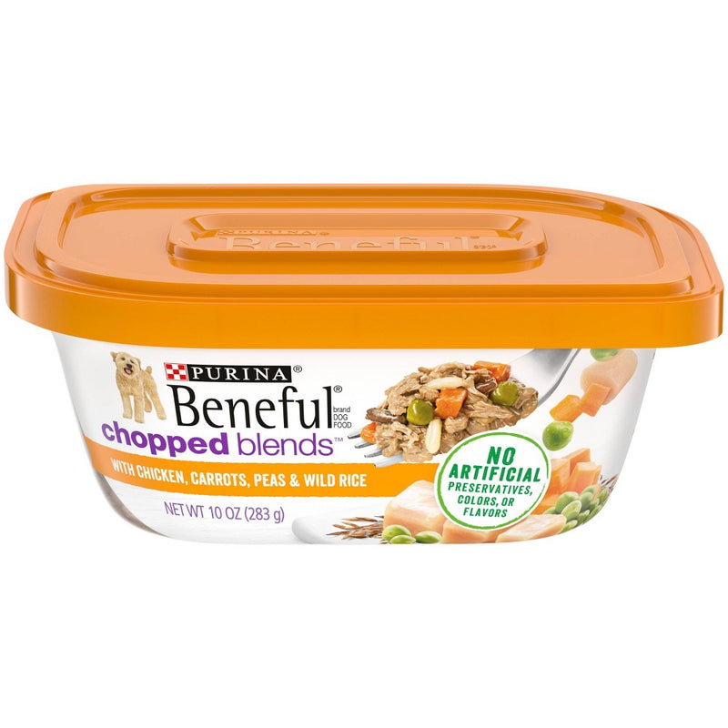 Purina Beneful Chopped Blends Wet Dog Food with Chicken, Carrots, Peas & Wild Rice - 10oz