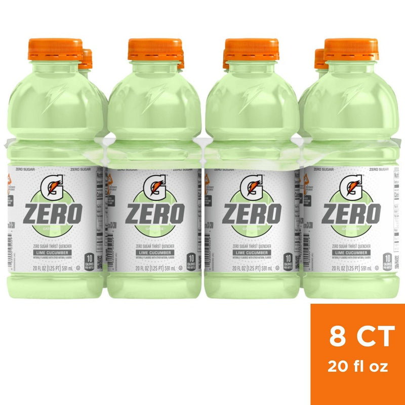 Gatorade G Zero Lime Cucumber Sports Drink - 8pk/20 fl oz Bottles