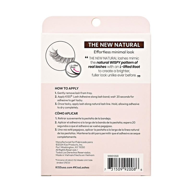 KISS Products The New Natural False Eyelashes - Black - 4pr