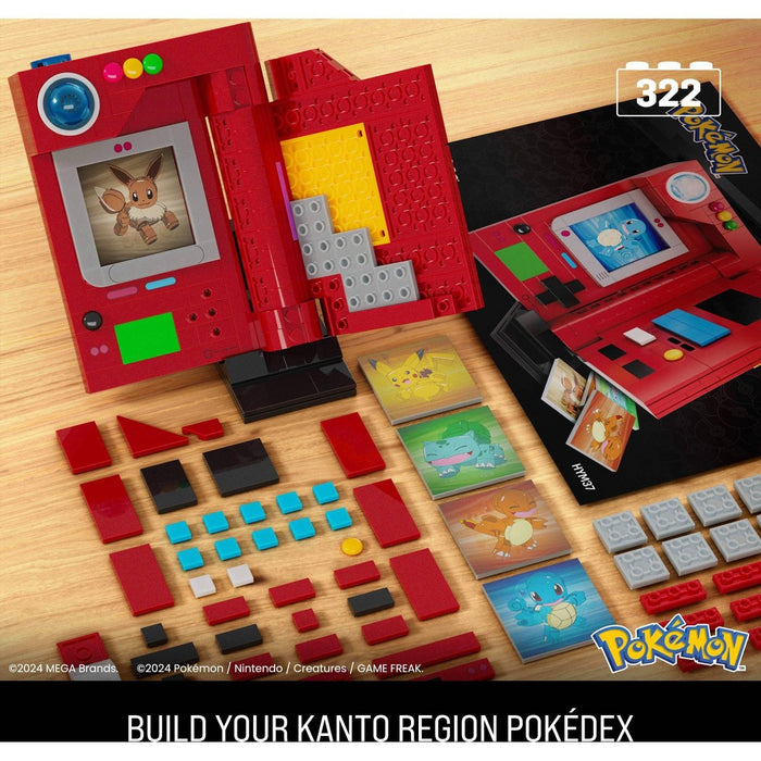 MEGA Pokemon Kanto Region Pokedex Building Kit (322Pieces) for Collectors