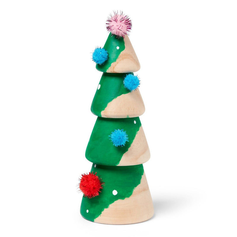 Christmas Craft Tree Shaped Wood Base - Mondo Llama