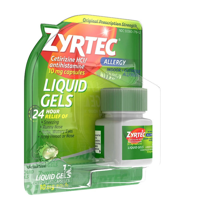 Zyrtec 24 Hour Allergy Relief Capsules - Cetirizine HCl - 12ct