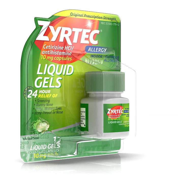 Zyrtec 24 Hour Allergy Relief Capsules - Cetirizine HCl - 12ct