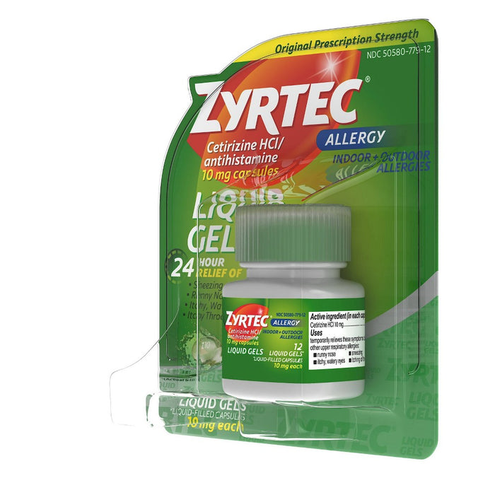 Zyrtec 24 Hour Allergy Relief Capsules - Cetirizine HCl - 12ct