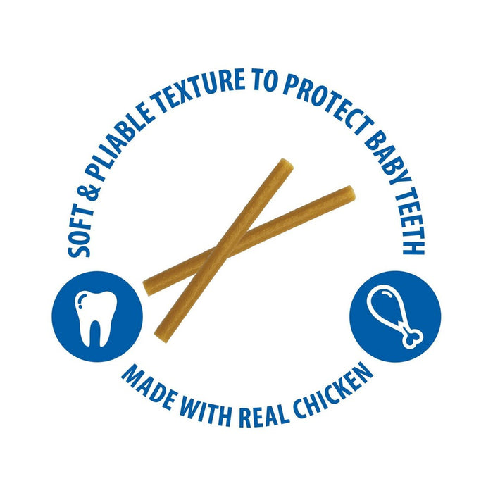 N-Bone Puppy Teething Chicken Flavor Rawhide Alternatives and Chewy Dog Treat Sticks - 3.74oz