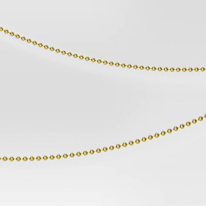 25' Plastic Bead Decorative Christmas Tree Garland Gold - Wondershop: Festive, No Battery Required