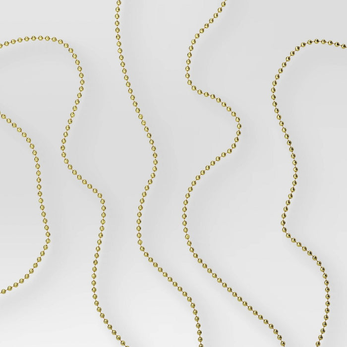 25' Plastic Bead Decorative Christmas Tree Garland Gold - Wondershop: Festive, No Battery Required