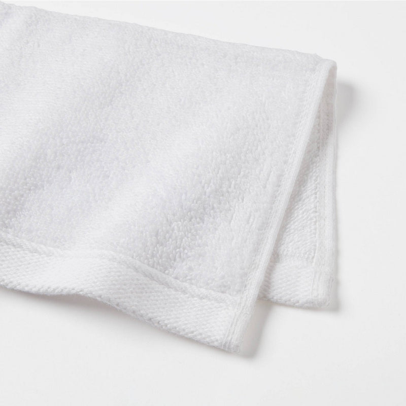 8pk Antimicrobial Washcloth Set White - Room Essentials: Midweight Cotton Terry, Machine Washable