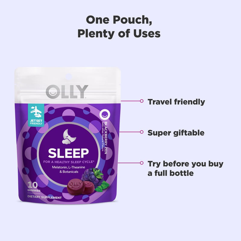 OLLY 3mg Melatonin Sleep Gummies - Blackberry Zen - 10ct