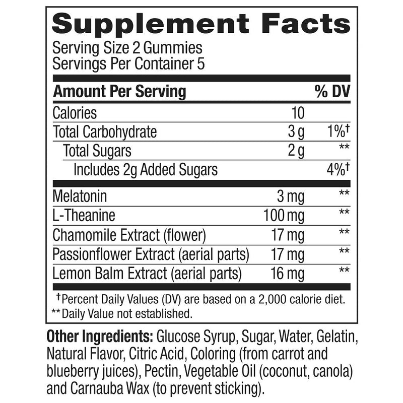 OLLY 3mg Melatonin Sleep Gummies - Blackberry Zen - 10ct