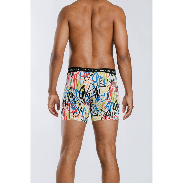 Pair of Thieves Men's 2pk Super Soft Abstract Scribble Boxer Briefs - S