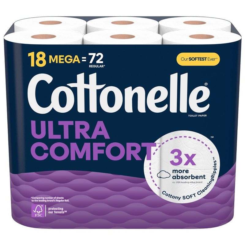 Cottonelle Ultra Comfort Toilet Paper - 18 Mega Rolls