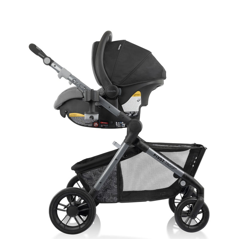 Evenflo Pivot Troop Companion Double Companion Modular Travel System - Rhodesboro Black (LOCAL PICKUP ONLY)
