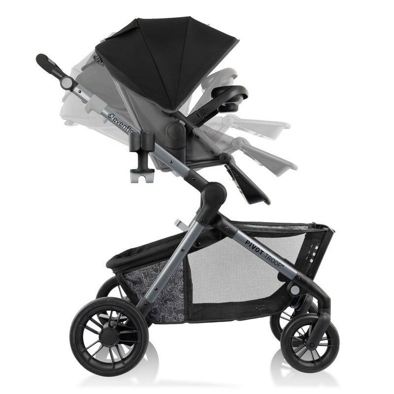 Evenflo Pivot Troop Companion Double Companion Modular Travel System - Rhodesboro Black (LOCAL PICKUP ONLY)
