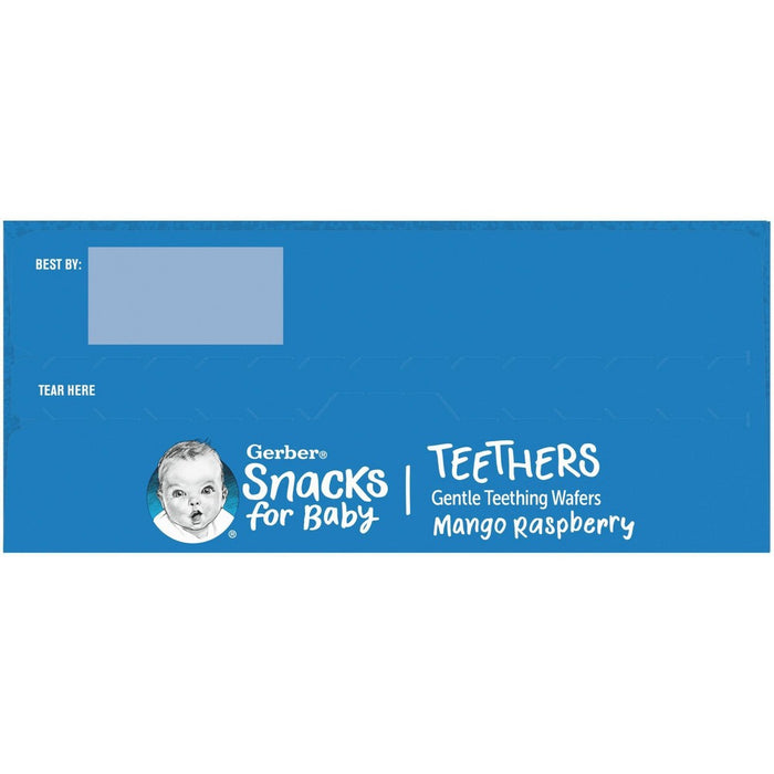 Gerber Baby Food Mango Raspberry Teething Wafer Baby Snacks - 1.7oz/12pk Each
