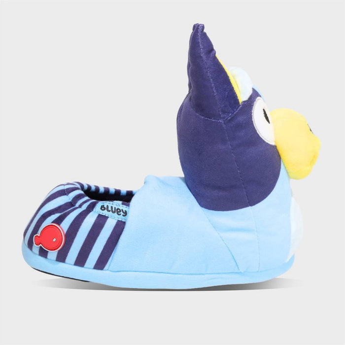 Bluey & Bingo Toddler 3D Head Slippers - Blue/Orange 11T-12T