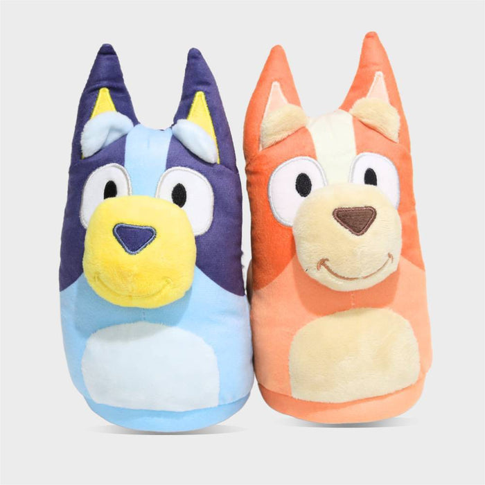 Bluey & Bingo Toddler 3D Head Slippers - Blue/Orange 11T-12T