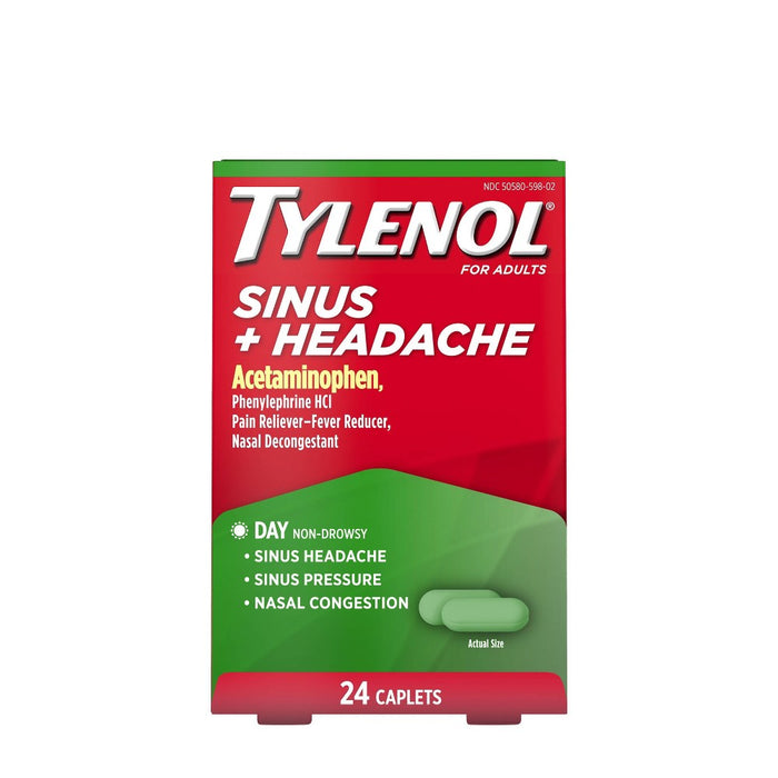 Tylenol Acetaminophen Sinus + Headache Caplets - 24ct