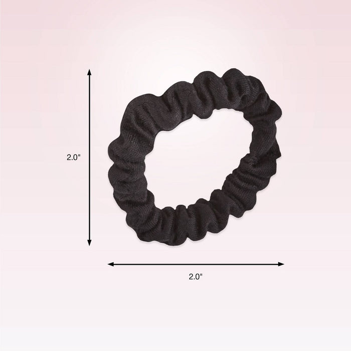 scunci No Damage Knit Scrunchies - Black - All Hair - 8pcs