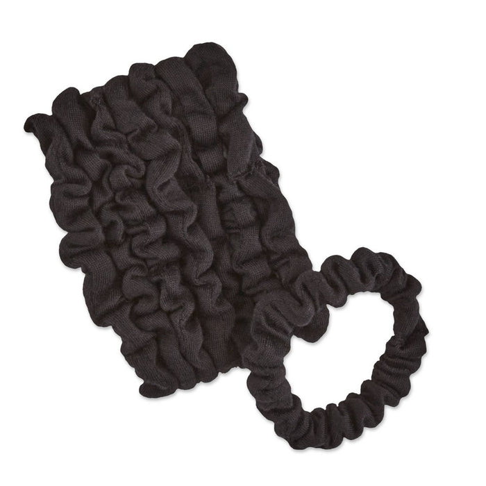 scunci No Damage Knit Scrunchies - Black - All Hair - 8pcs