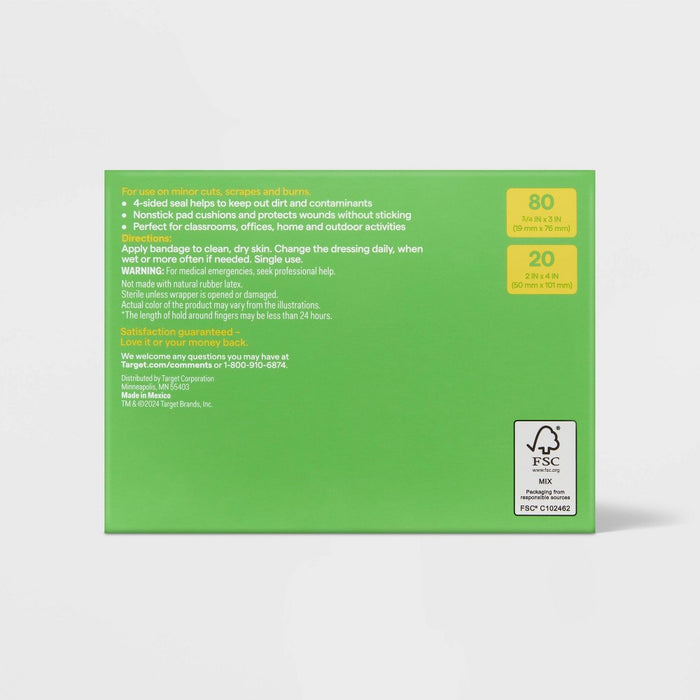Assorted Skin Tone Flexible Bandages - 100ct - up&up